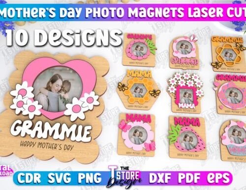 Paquete De Imanes Con Fotos Para El Dia De La Madre Creativo Digital